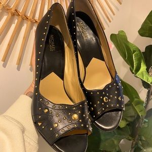 Michael Kors heels - Black with gold stud size: 12